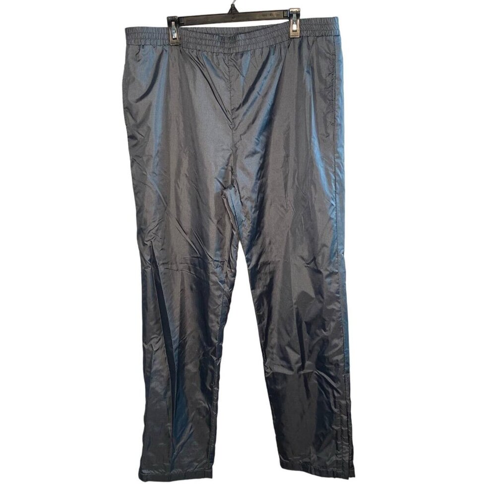 Profile Vintage Nylon elastic waist gray windbreaker track Pants size XL